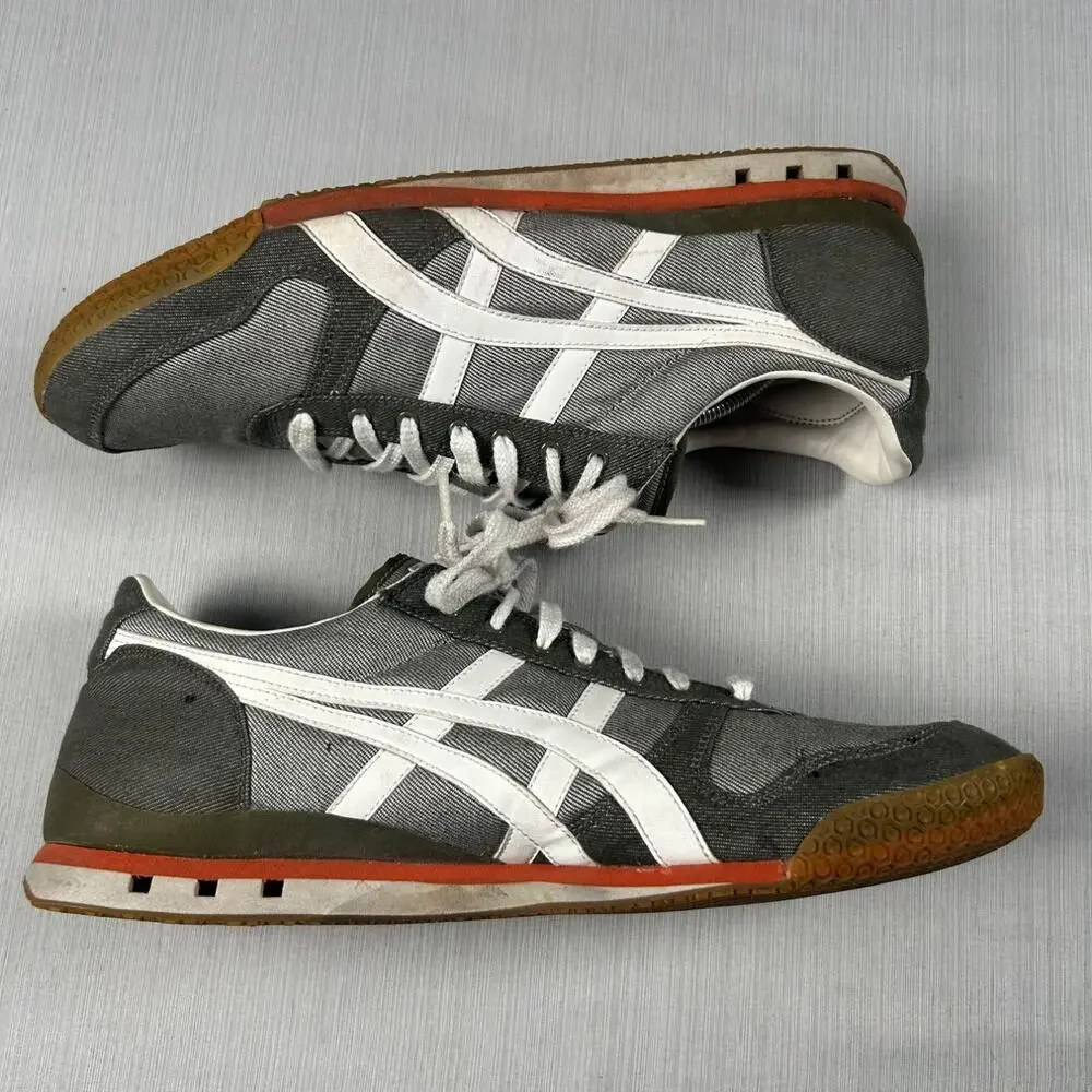 Onitsuka Tiger Ultimate 81 Gray Denim Sneakers Mens HN201 Low Top US 14